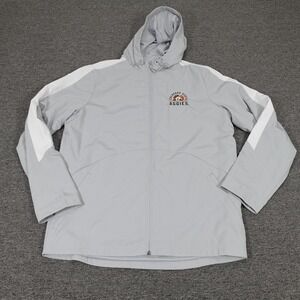 Colorado State Rams Jacket Mens Medium Gray NCAA Football Under Armour Hooded